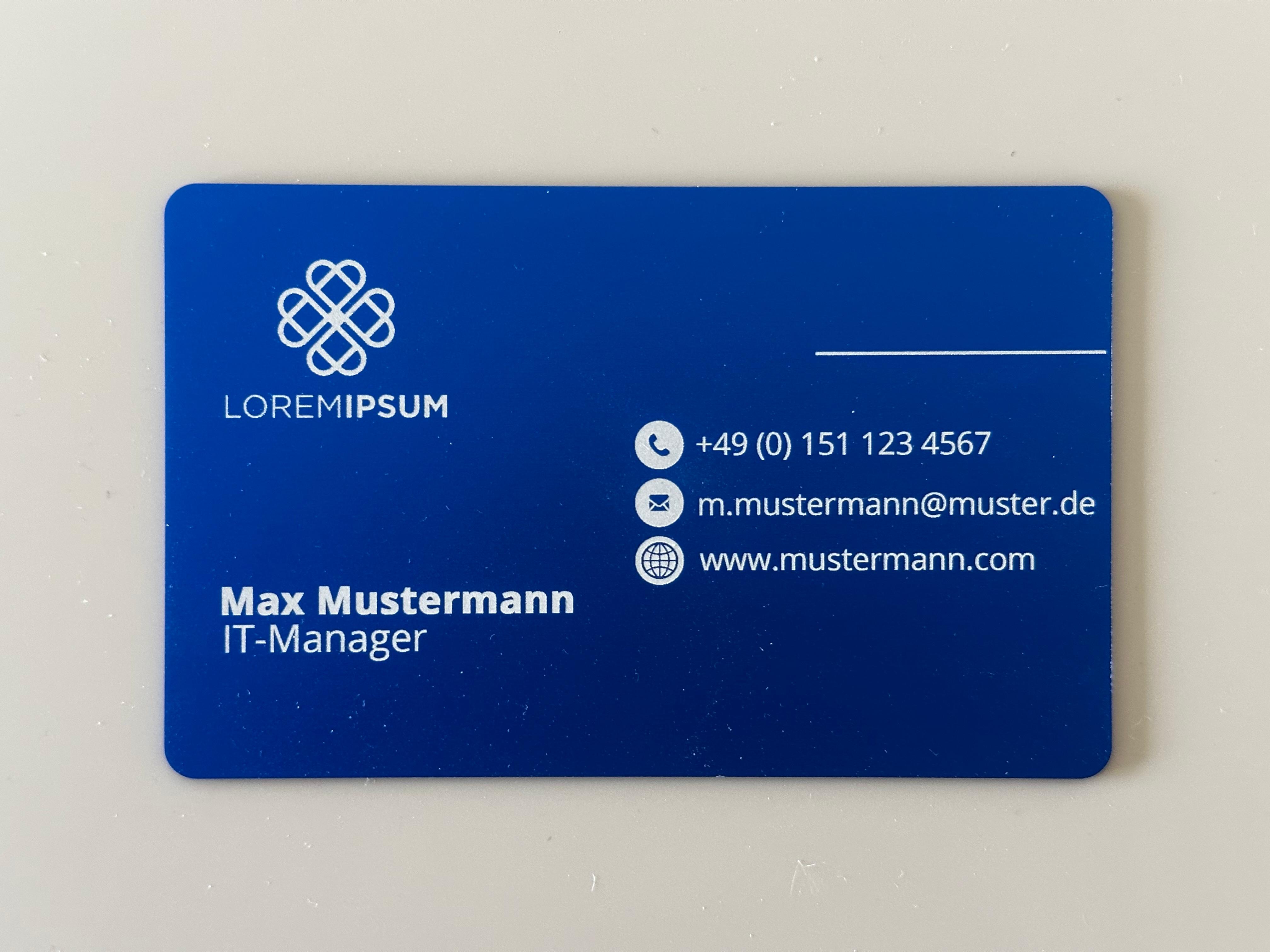 Silber Visitenkarte